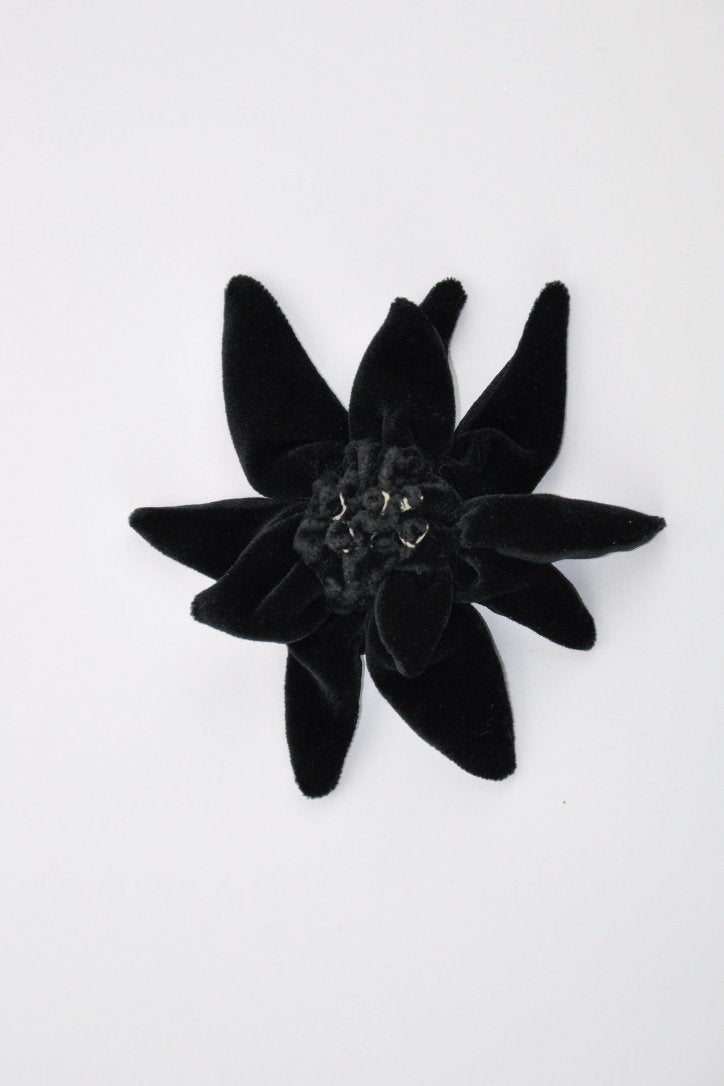 Haarschmuck Edelweiss in schwarz