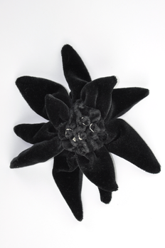 Haarschmuck Edelweiss in schwarz